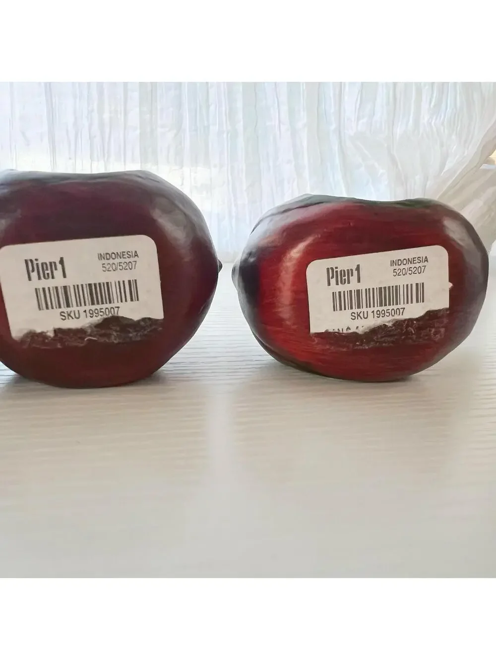 Pier 1 Imports Hand Painted Wood Bird Napkin Rings Set of 4 Red Cardinal Figural